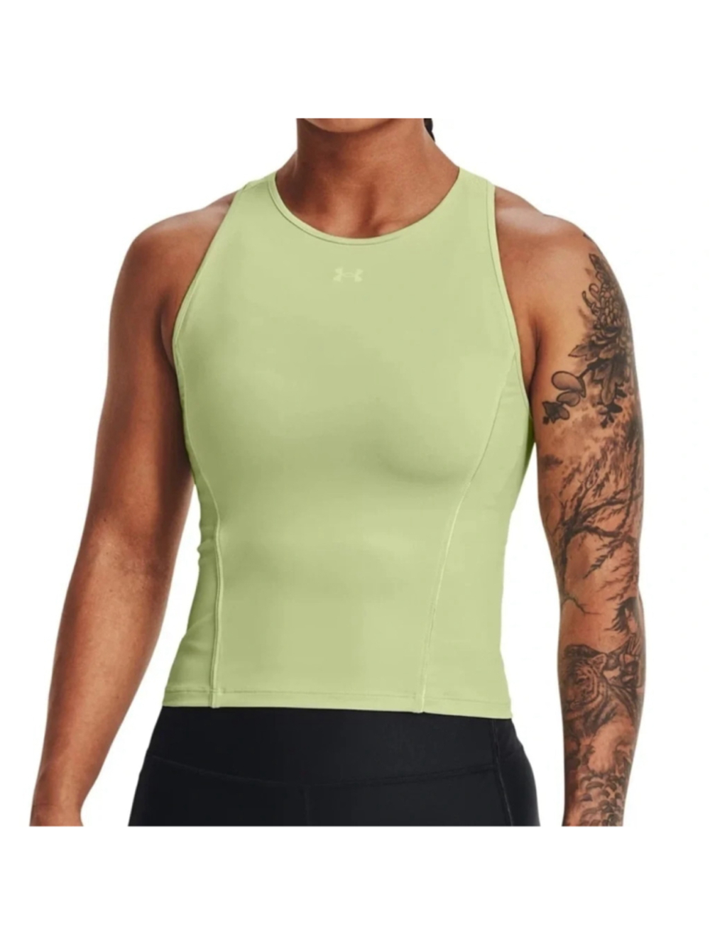 Under Armour crop green /yellow tank size l wm30